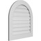 Ekena Millwork Round Top Surface Mount PVC Gable Vent: Functional, w/ 3-1/2"W x 1"P Standard Frame, 28"W x 30"H GVPRT28X3001SF - alternate 2